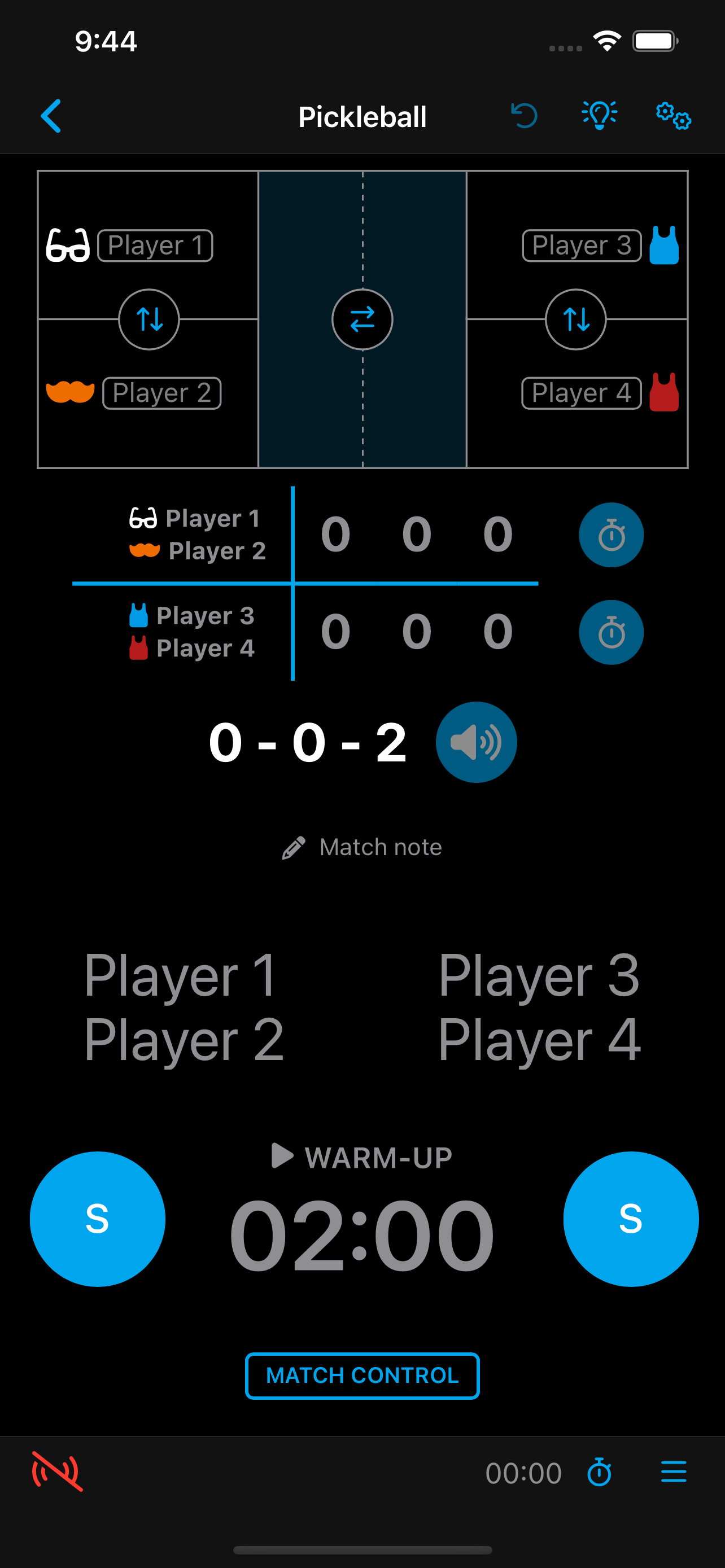 Tableau de score pickleball