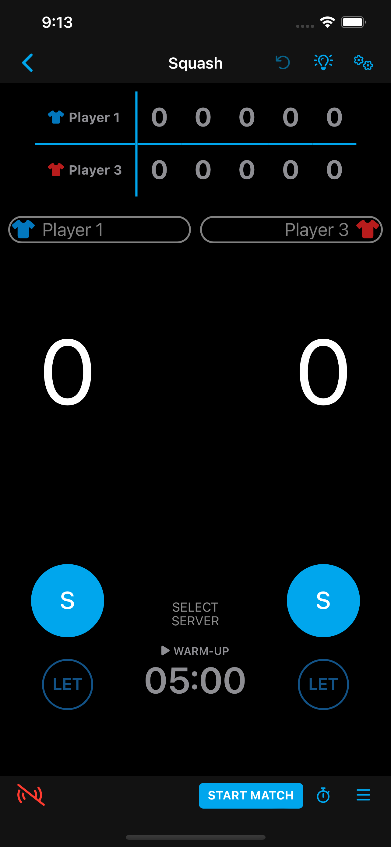 Tableau de score squash